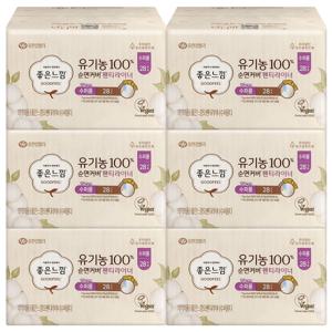 좋은느낌 팬티라이너 유기농 수퍼롱 28P X 6팩