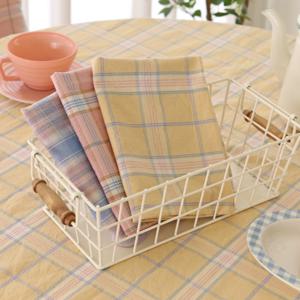 키친클로스 파스텔체크 3color 테이블매트 행주 주방 핸드타올 키친크로스