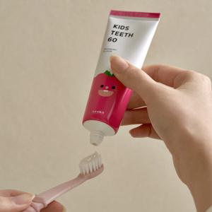 키즈티스60 저불소 어린이치약 60g 라즈베리향 (36개월이상) 유아치약 키즈치약