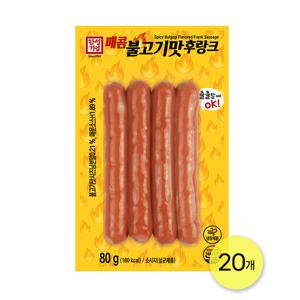한성 매콤불고기맛후랑크 80g*20개 핫바 소세지 간식