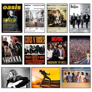 락 밴드 뮤지션 포스터 33종 브로마이드 액자 오아시스 비틀즈 ACDC