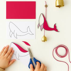 DIY 키트 핑크 블루 아크릴 고래 문종 감성 인테리어 도어벨 만들기