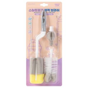 젖병브러쉬 젖꼭지 세척솔 (360회전형 손잡이팩) 텀블러세척솔 젖병세척솔