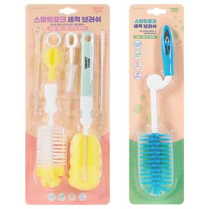 젖병브러쉬 젖꼭지 세척솔 (올인원팩+실리콘브러쉬) 텀블러세척솔 젖병세척솔