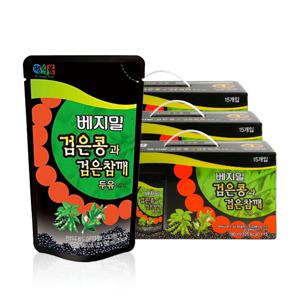 베지밀 검은콩과 검은참깨 두유 파우치 190ml*45팩