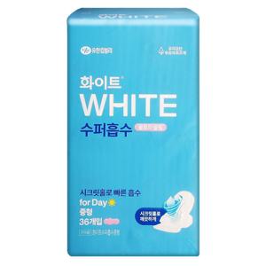 화이트 생리대 수퍼흡수 울트라 중형 36매 X 1팩 날개형