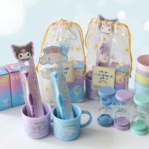 어린이 산리오 양치세트 양치컵 칫솔 모래시계 산리오구디백 어린이집 초등학생 양치 컵