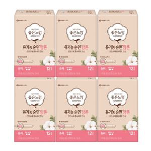 좋은느낌 유기농 탐폰 슈퍼 12P X 6팩