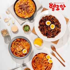 1+1+1 누들떡볶이외 순한,보통매운맛,로제 3팩