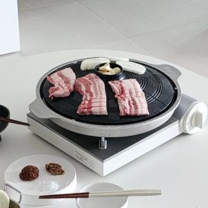 국내제작 양면 마늘 솥뚜껑팬 / 삼겹살팬 캠핑용그릴 전골팬