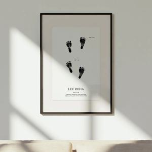 신생아 아기 발도장 액자 1:1 주문제작 포스터 인테리어 액자