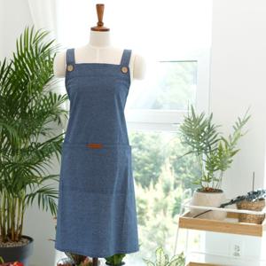 미샤 앞치마 공방 주방 심플 무지 카페 원피스형 (2color)