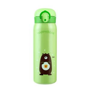 해피베어 원터치 보온보냉병 450ml - 그린 보온병 텀블러 홈애니보온병