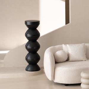 리플 블랙 페데스탈 사이드 테이블 (DBWLT03)