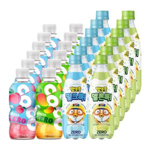 코코뿌요제로280ml(애플망고6+복숭아6)+뽀로로제로335ml(밀크톡6+멜론톡6)
