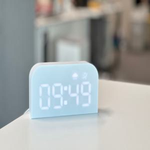 인공지능 시간관리&동기부여 탁상용 LED 시계 white (알람 날씨 WIFI)