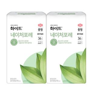 화이트 네이처포레 울트라 중형 36매 X 2팩
