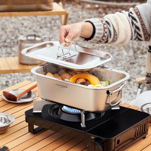 [쿠폰세일] 나만의 밀키트 냄비, 스텐 아웃백 스퀘어팟