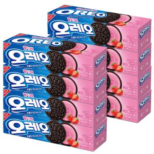 오레오 딸기 크림 초콜릿 샌드위치 쿠키 100g*8개