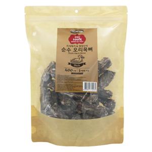국내산 순수 오리목뼈 대용량 수제간식 400g