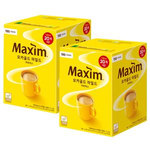 Maxim 모카골드 마일드 커피믹스(170T+20T)*2 총380T
