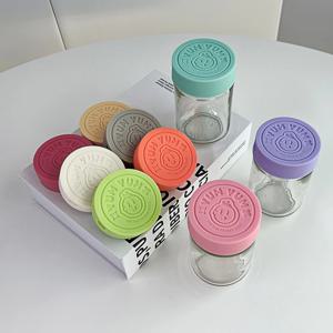 헥사 얌얌 실리콘뚜껑 유리병 원형 이유식 밀폐용기 200ml SG200 아기 그릇