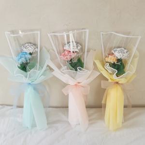 정화 카네이션 진주 비누 꽃다발+쇼핑백 증정
