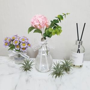 수국 유칼립투스 조화 플라워 디퓨저 용기