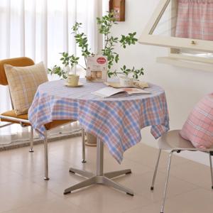 식탁보 파스텔체크 블루 3size 캠핑 홈카페 감성 테이블보