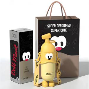 도도 오볼텀블러 400ml 스텐316 옐로우 초등학생 유치원 어린이집 선물 빨대 물병