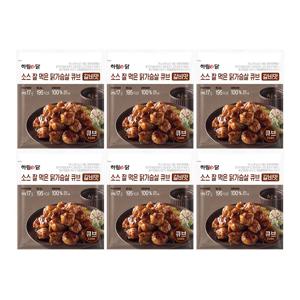 하림e닭 소스 잘 먹은 닭가슴살 큐브 갈비맛 100g 6봉
