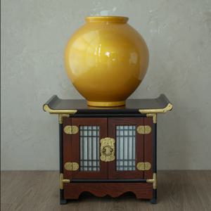 황금 달항아리 골드 복 행운 단지 대형 돌상 대박 돈복 개업선물 항아리 화병 28cm