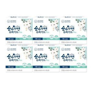 순수한면 생리대 슈퍼가드 대형 14P X 6팩