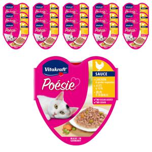 고양이 습식사료 포에시 하트캔 치킨&야채소스 85g X 15 [BOX]