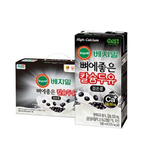 베지밀 뼈에좋은 칼슘두유 검은콩 190ml*24팩