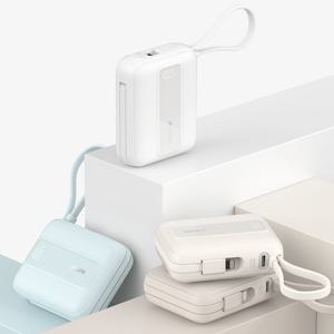 30W PPS 초고속 충전 10000mAh 기내반입 미니 일체형 휴대용 보조배터리