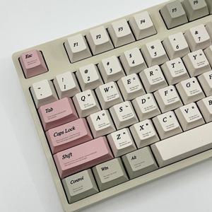 1.7mm 러브레터v2 핑크 한글각인 레트로키캡 PBT 5면 염료승화 한무무 커플키캡