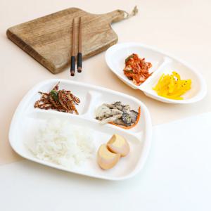 전자레인지 사용이 가능한 2칸 3칸 플라스틱 식판 나눔 접시