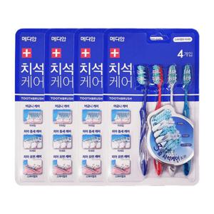 NEW 치석케어 칫솔 4입 x4