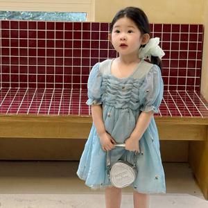 아릴 퍼프 쉬폰 원피스 R14258