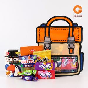 단체 행사 선물 레고 간식 책가방 지퍼백 CA02