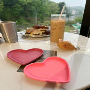 봄봄 하트 트레이 촬영소품 제스모나이트 인테리어 소품 차키 악세사리