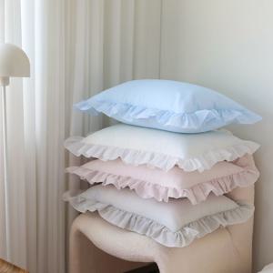 국산 아이스 냉감 시원한 리플 듀라론 시어서커 프릴 리본 여름 베개커버