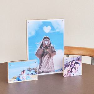 아크릴 우드 액자 인테리어 돌잔치 답례품 기념일 선물용 사각 포토액자