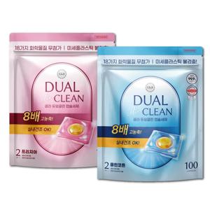국내생산 캡슐세제 듀얼클린 100개+100개
