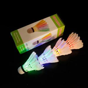 LED 야광 배드민턴 공 깃털 셔틀콕 4EA