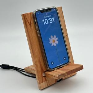 원목 다용도 거치대 S (네츄럴 색상, 블랙월넛 색상 중 택 1) 참죽나무 스마트폰 스탠드