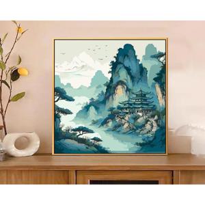 [해외]대형 캔버스그림그리기 DIY명화 유화그리기세트 아크릴화 풍경화 산 60x80cm