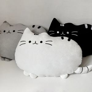 고양이 인형 쿠션 미니 베개 필로우 침대 소파 등쿠션 인테리어 소품 40x30cm