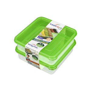 국산 정사각 밀폐용기 5호 2P 1.2L 반찬통 냉장고 주방 수납